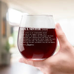 A Soul Sister Is An Irreplaceable Person - Bestie Personalized Custom Wine Glass - Gift For Best Friends, BFF, Sisters
