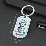 Custom Photo I Never Feel That We're Apart - Bestie Personalized Custom Keychain - Gift For Best Friends, BFF, Sisters