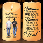 Life Changes, But Memories Remain - Memorial Personalized Custom LED Candle - Sympathy Gift, Christmas Gift For Couple, Family