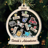 My Memorable And Fun Trips - Travel Personalized Custom Ornament - Acrylic Custom Shaped - Christmas Gift For Family Members, Gift For Adventure Travel Lovers