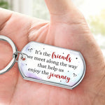 Custom Name Long Distance Friendship Gifts for Best Friends - Personalized Keychain