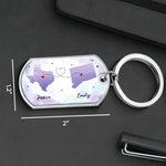 Custom Name Long Distance Friendship Gifts for Best Friends - Personalized Keychain