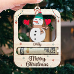 Family Makes Everything Better - Family Personalized Custom Ornament, Money Holder - Wood Custom Shaped -  Christmas Gift For Family Members