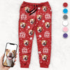 Vœux chaleureux et museaux mouillés pour les fêtes de fin d'année - Pantalon de survêtement unisexe personnalisé pour chien et chat - Cadeau de Noël pour propriétaires et amoureux des animaux