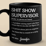 The Cool-Headed Problem Solver - Coworker Personalized Custom Black Mug - Christmas Gift For Coworkers, Work Friends, Colleagues