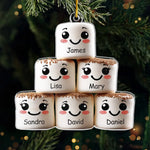 It's A Marshmallow World In The Winter - Family Personalized Custom Ornament - Acrylic Custom Shaped - Christmas Gift For Family Members