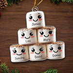 It's A Marshmallow World In The Winter - Family Personalized Custom Ornament - Acrylic Custom Shaped - Christmas Gift For Family Members