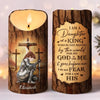 En tant que guerrier de Dieu et fils du roi, je porte sa force en moi - Bougie LED personnalisée pour la famille - Cadeau de Noël pour vous-même, vos meilleurs amis, vos sœurs et les membres de votre famille