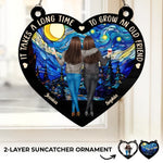 Friends That Slay Together, Stay Together - Bestie Personalized Window Hanging Suncatcher Ornament - Christmas Gift For Best Friends, BFF