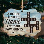 Pets Turn A House Into A Loving Home - Memorial Personalized Custom Ornament - Wood Benelux Shaped - Sympathy Gift, Christmas Gift For Pet Owners, Pet Lovers