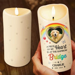 Custom Photo I Wish The Rainbow Bridge Had Visiting Hours - Memorial Personalized Custom LED Candle - Sympathy Gift, Christmas Gift For Dog Lovers, Pet Owners