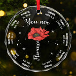 You Are Amazing - Affirmation Personalized Custom Circle Glass Ornament - Christmas Gift For Yourself