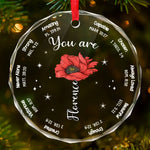 You Are Amazing - Affirmation Personalized Custom Circle Glass Ornament - Christmas Gift For Yourself