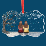 Custom Name Memorial Angel Christmas Gifts for Family - Personalized Glass Ornament