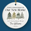 Our New Home - Family Personalized Custom Ornament - Ceramic Round Shaped - Christmas Gift For Family Members, First Christmas