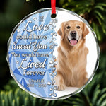 Custom Photo You Would Have Lived Forever - Memorial Personalized Custom Circle Glass Ornament - Sympathy Gift, Christmas Gift For Pet Owners, Pet Lovers