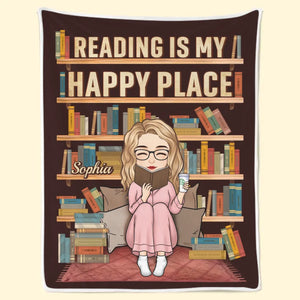 Just A Girl Who Loves Books - Personalized Custom Blanket - Gift For Book Lovers
