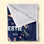 Life Is Made Of Moments, But True Friends Make Those Moments Unforgettable - Bestie Personalized Custom Blanket - Gift For Best Friends, BFF, Sisters