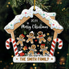 Gingerbread House Decorating Crew - Family Personalized Custom Ornament - Acrylic Custom Shaped - Christmas Gift For Family Members