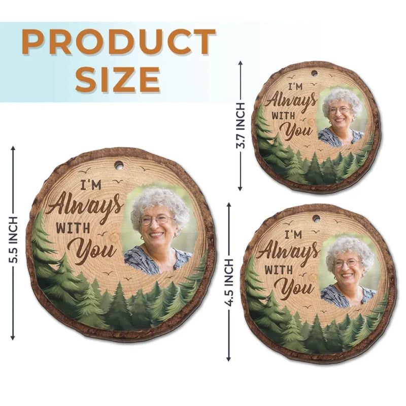 Custom Photo Your Spirit Lives On In Our Hearts - Memorial Personalized Custom Ornament - Wood Custom Shaped - Sympathy Gift, Christmas Gift For Family Members