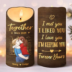 I Love You The Most - Couple Personalized Custom LED Candle - Christmas Gift For Husband Wife, Anniversary