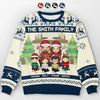 De la maison à la maison - Sweat-shirt personnalisé pour toute la famille - Pull unisexe en laine - Cadeau de Noël pour les membres de la famille