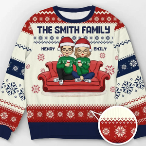 La maison est l'endroit où la famille et les animaux apportent de la joie - Sweat-shirt personnalisé pour la famille - Pull en laine unisexe - Cadeau de Noël pour les membres de la famille, les propriétaires d'animaux et les amoureux des animaux