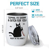 A Stab To The Core, Yet Here I Am - Friend Personalized Custom Wine Tumbler - Christmas Gift For Best Friends, Sisters, Family Members, Coworkers