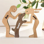 Custom Name Three-Figure Display Decor - Personalized Custom Sculpture