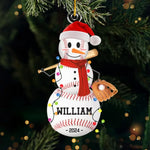 Chill Out And Play Ball - Personalized Custom Ornament - Acrylic Custom Shaped - Christmas Gifts For Players, Team, Boys
