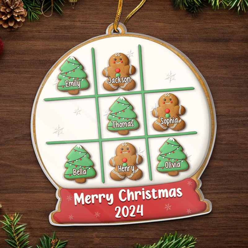 Our Family Is A Circle Of Strength And Love - Family Personalized Custom Ornament - Acrylic Custom Shaped - Christmas Gift For Family Members
