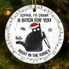 Life Is Too Short For Fake Friends - Friend Personalized Custom 3D Inflated Effect Printed Ornament - Ceramic Round Shaped - Christmas Gift For Best Friends, Sisters, Family Members, Coworkers