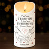 I Promise To Hold You Close, Now And Forever - Couple Personalized Custom 3D Inflated Effect Printed LED Candle -  Christmas Gift For Husband Wife, Anniversary