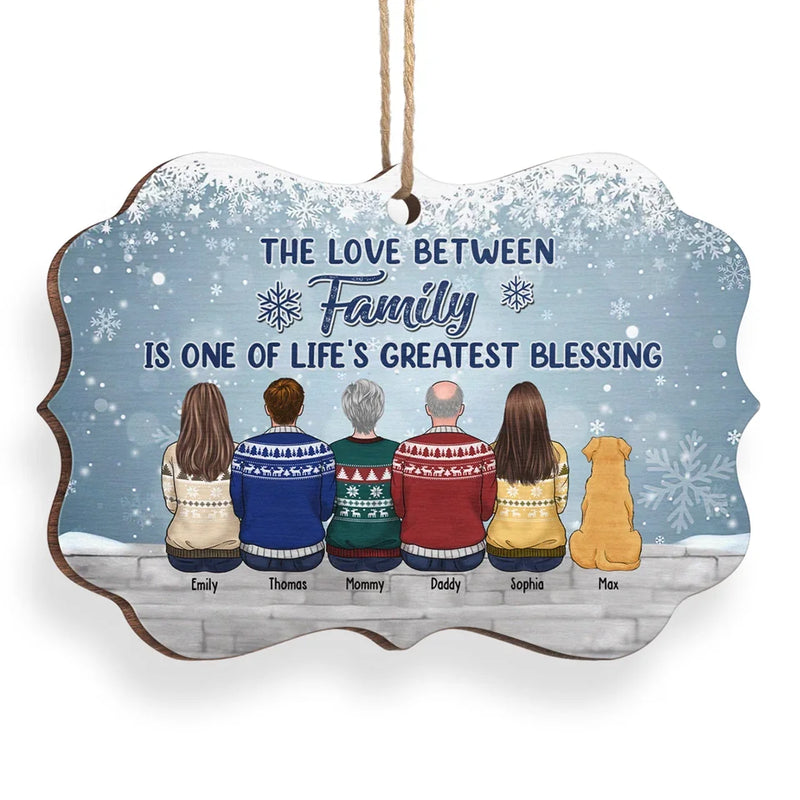 Christmas Magic Is In The Air - Family Personalized Custom Ornament - Wood Benelux Shaped - Christmas Gift For Family Members, Pet Owners, Pet Lovers