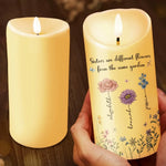 The Earth Laughs In Flowers - Bestie Personalized Custom LED Candle - Christmas Gift For Best Friends, BFF, Sisters