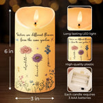 The Earth Laughs In Flowers - Bestie Personalized Custom LED Candle - Christmas Gift For Best Friends, BFF, Sisters