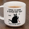 Versez-vous une tasse, échangez des rires - Tasse en céramique personnalisée imprimée pour ami - Cadeau de Noël pour meilleurs amis, sœurs, membres de la famille, collègues