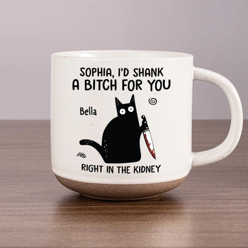 Pour A Cup, Exchange Giggles - Friend Personalized Custom Printed Pottery Mug - Christmas Gift For Best Friends, Sisters, Family Members, Coworkers
