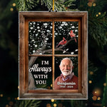 Custom Photo Your Love Lives On In Our Hearts - Memorial Personalized Custom Ornament - Acrylic Custom Shaped - Sympathy Gift, Christmas Gift For Family