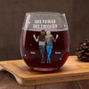 Mother And Daughter, Perfect Match - Family Personalized Custom Wine Glass - Gift For Mom, Daughter