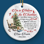 You Are Deeply Missed - Memorial Personalized Custom Ornament - Ceramic Round Shaped - Sympathy Gift, Christmas Gift For Family Members