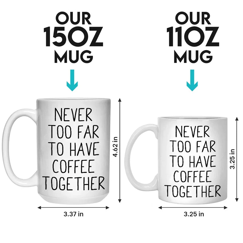 Miles Can’t Break The Bond We Share - Bestie Personalized Custom Mug - Christmas Gift For Best Friends, BFF, Sisters