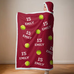 Play Hard, Play Smart - Personalized Custom Snuggle Blanket, Hoodie Blanket - Christmas Gift For Sport Lovers, Sport Players