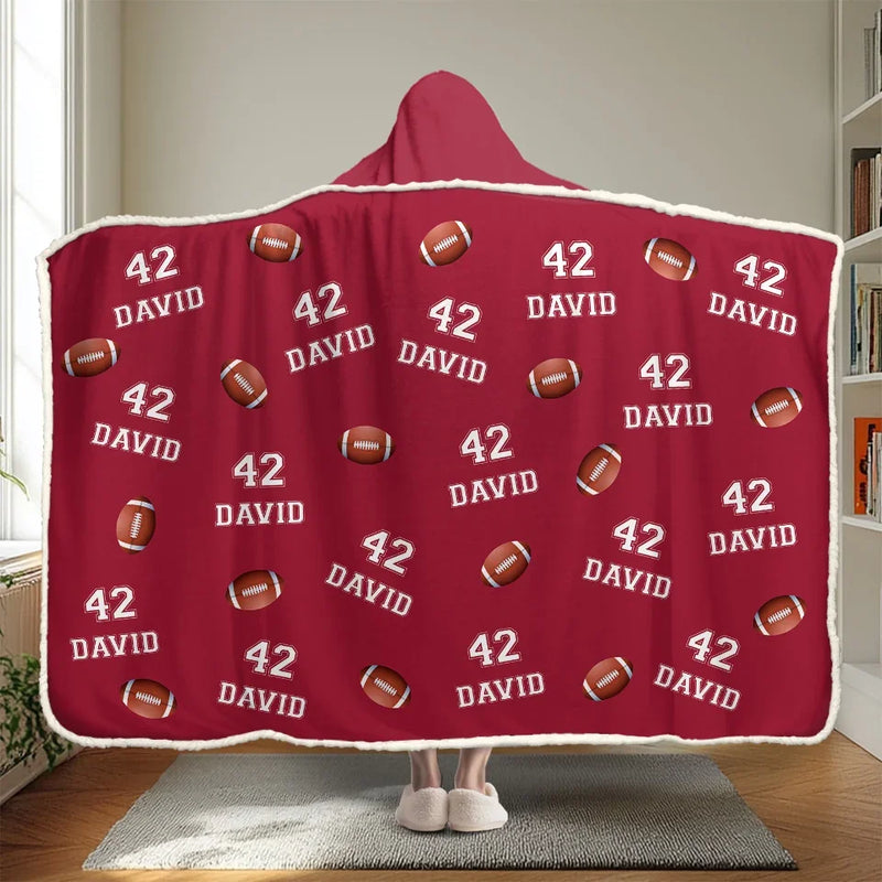 Work Hard, Dream Big - Personalized Custom  Snuggle Blanket, Hoodie Blanket - Christmas Gift For Sport Lovers, Sport Players