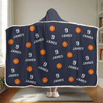 Rise And Grind - Personalized Custom Snuggle Blanket, Hoodie Blanket - Christmas Gift For Sport Lovers, Sport Players