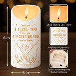 Two Hearts, One Grip - Couple Personalized Custom LED Candle - Christmas Gift For Husband Wife, Anniversary