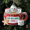 Family Makes Holiday Memories Sweeter - Family Personalized Custom Ornament - Acrylic Custom Shaped - Christmas Gift For Family Members