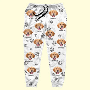 Photo personnalisée « Mon meilleur ami a quatre pattes » - Pantalon de survêtement unisexe personnalisé pour chien et chat - Cadeau de Noël pour les propriétaires et les amoureux des animaux