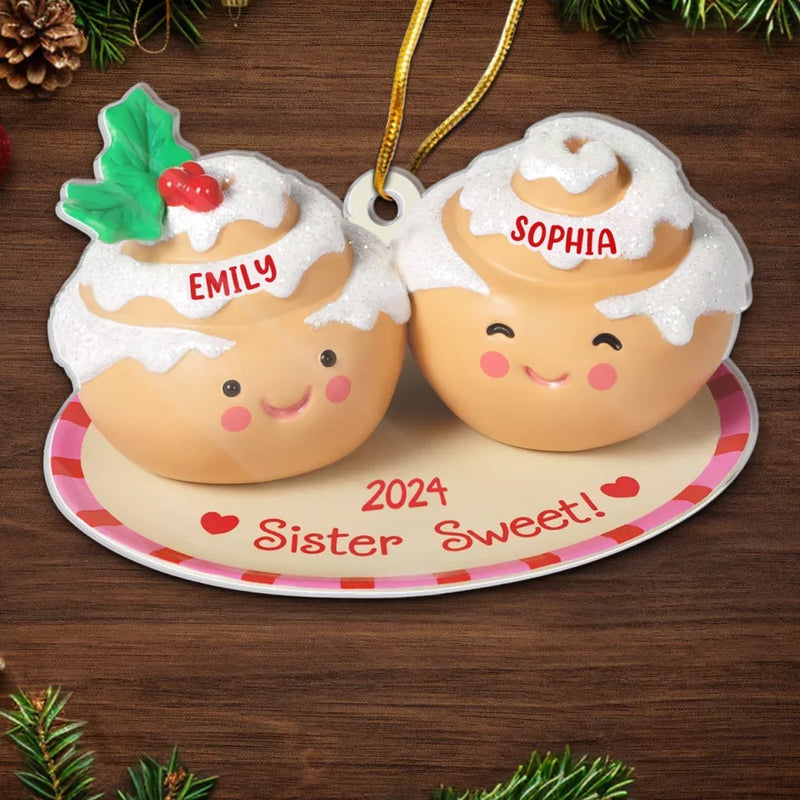 The Best Gift This Christmas Is Time Spent Together - Bestie Personalized Custom Ornament - Acrylic Custom Shaped - Christmas Gift For Best Friends, BFF, Sisters