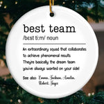 An Extraordinary Squad - Coworker Personalized Custom Ornament - Ceramic Round Shaped - Christmas Gift For Coworkers, Work Friends, Colleagues